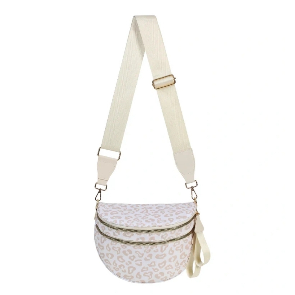 Emmafy Cream Leopard Print Bum Bag
